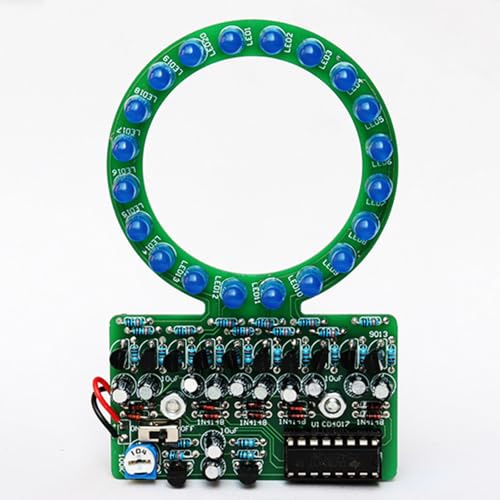 EIELE Lötübungsset Farbverlaufsring LED-Lauflicht Elektronisches DIY-Set Für praktische Lötübungen Geeignet für Schulunterricht und Lötbegeisterte (Löten erforderlich)