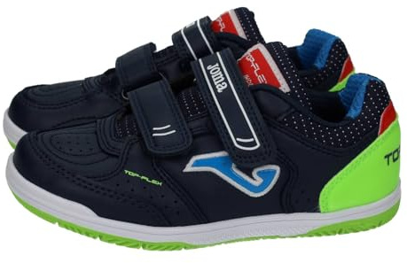 Joma Top Flex Jr 2533 in TPJS2533INV - Scarpe da Ginnastica da Bambino, Colore Blu Navy/Giallo/Bianco, Blu Scuro, 30 EU