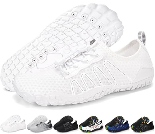 Hike Barefoot Shoes Women Men Footwear Wide Toe Quick-Dry Pro Barefoot Beach Swim Minimalist Grounding Shoes Breathable Non-Slip Grounded Footwear for Walking Kayaking Hiking Surfing