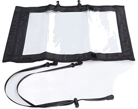 ZephyVita Bolsa de almacenamiento plegable para mapas, doble cremallera, clip portátil, color negro, senderismo, camping