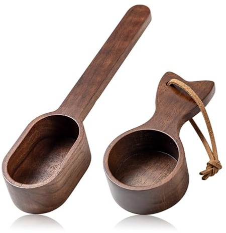 Kaffeedosierlöffel Holz,2pcs 15ml Kaffee Löffel Small Kaffeelöffel Portionierer Messlöffel Kaffee Für Pulver Kaffeebohnen,Tee
