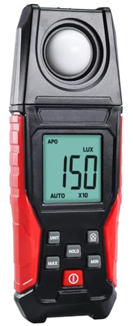 Luxmètre Numérique 0,1~200 000 lux (0,01~200000 FC) Luxmètre, Intensité d'Éclairage pour Intérieur et Extérieur, Plantes, Film, Photographie, Lumens