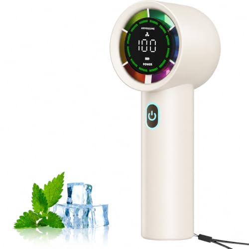 Portable Handheld Turbo Fan,Gold Silent Electric Personal Travel Fan