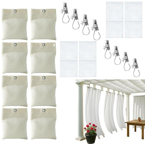 vorhang beschwerer unten outdoor,vorhang gewichte outdoor,8 pcs tragbare gewichtstasche für pavillon-vorhänge im freien,outdoor vorhang gewichte 15 unzen sandsäcke,outdoor-vorhang-sandsack-8pcs