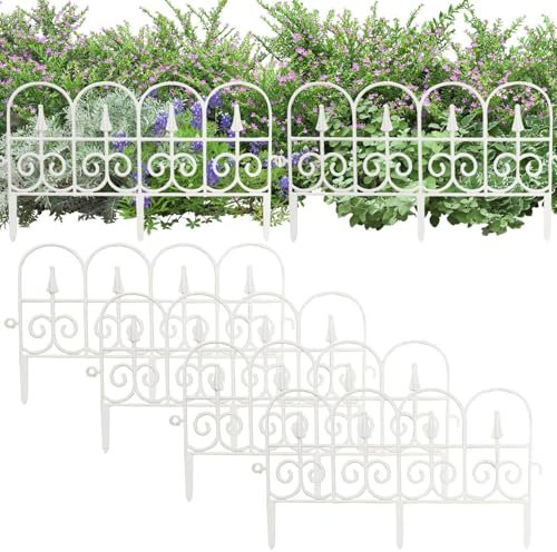 Pannelli di recinzione da giardino staccabile - set di bordi del paesaggio in plastica intrecciato, divisore con meno di alberi | Barriera per il resistente alle intemperie per il sentiero, cort