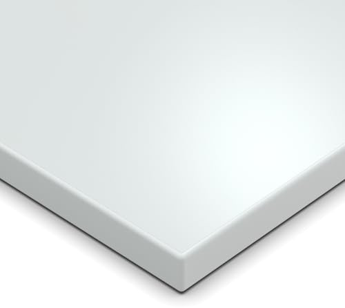 AUPROTEC Schreibtischplatte 28 mm 160x80 cm | wasserabweisend & Kratzfest | ideal für höhenverstellbare Tischgestelle in Homeoffice & Büro | Weiß | 2 mm ABS-Kante