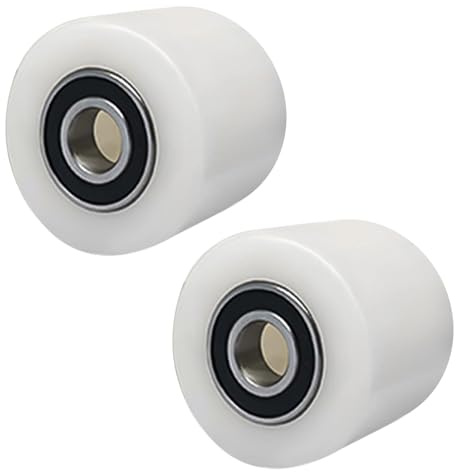 2 Stück Hubwagen Rolle Polyamid Nylon 70 x 60 mm, mit Kugellager Rollen für Hubwagen Ersatzrollen Laufrolle | Achse 20 mm | Durchmesser 70 mm | Breite 60 mm | Maximale Belastung: 650 KG