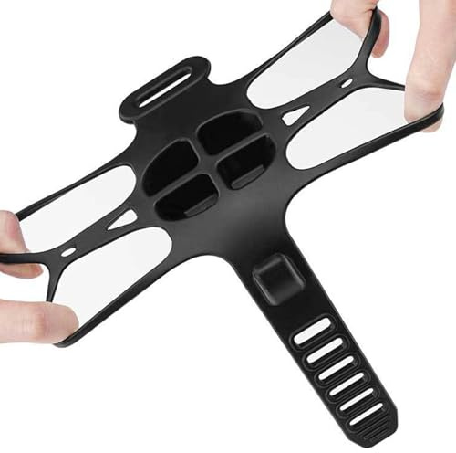 Generisch Support de téléphone portable pour vélo - Support en silicone - Support d'appareil - Système de stabilité à sangle flexible - Accessoire sûr pour la navigation sur route et les sentiers, les