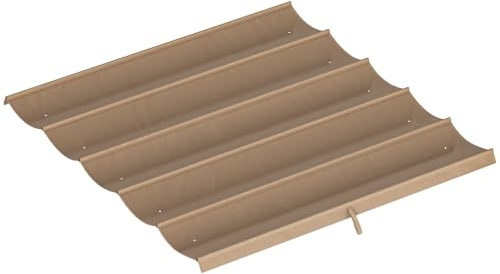 Outsunny Tetto per Gazebo Pergola per 3x3m 10 Fori Drenaggio Marrone Chiaro | Telo di Ricambio per Gazebo, Poliestere Traspirante, Solo Copertura, per Pergola da Giardino, 250x255 cm
