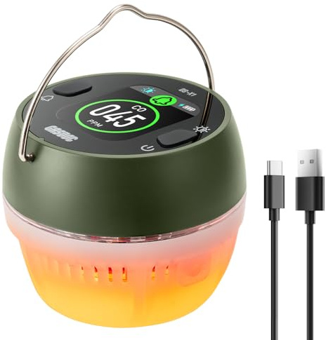 GasDoc DS-X1 Portable Carbon Monoxide Detector with Ambient Light, CO Detector with Magnetic Mount & Mental Hook, Travel CO Monitor with Visual & Audible Alerts for Camping, Cars, RV & Hotel