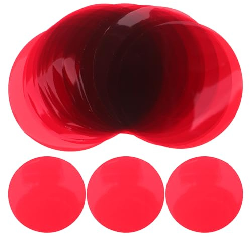 HOMOBABE Lot de 20 Filtres Autocollants de Couleur Rouge 50 Mm pour Spots Led, Film de Correction de Lumière à Lueur Douce et Chaude, Compatible Plafonniers et Lampes Suspendues, Ambiance