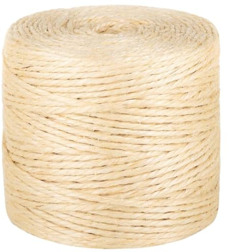 Lumanois Corda in Sisal 100% 4 mm 100 m, Articoli di ferramenta,Accessori ferramenta,Corde, Fili e Catene,Cavi e funi, 1.18kg-155009