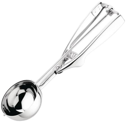Vogue Stainless Steel Portioner Spoon Size 12 - Ideal for Ice cream, Potato Mash, Desserts J091 | Spring-loaded ergonomic handle reduces hand strain; controls commercial waste when serving mash, rice or sauces.