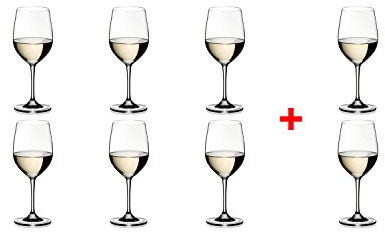 Riedel Vinum Viognier/Chardonnay Glasses, Pay for 6 Get 8