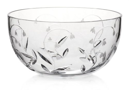 Schale Obstschale Salatschüssel Maiglöckchen Transparent D 22,5 cm Kristall