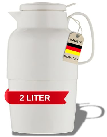Helios Mondo - Jarra de vacío de plástico, plástico, Blanco, 2.0 Litre