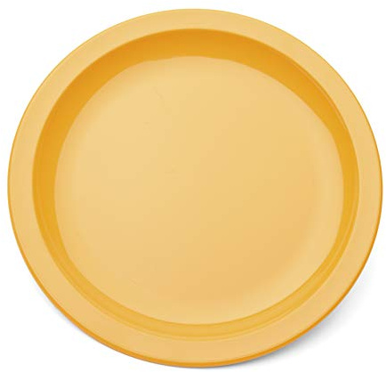 Harfield 23cm Polycarbonate Narrow Rimmed Plate Yellow (Pack of 4)