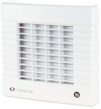 VENTS Haus-/Badlüfter mit automatischer Jalousie - Ø100mm, -9011, Weiß