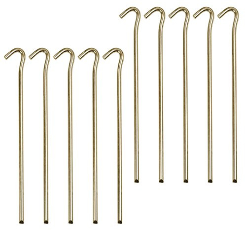10T PEG IT 10x Premium Zeltheringe aus Stahl Ø 7 x 23cm - Robuste Erdnägel für Camping Zelte, Outdoor Bodenanker Erdanker - Wohnwagen Zubehör