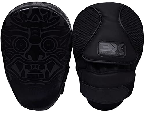 3X Sports Curved Focus Mitts for Boxing, Muay Thai and MMA Hook and Jab Pads for Kickboxing Training Lightweight Hand Target Punch Pads with Adjustable Strap for Coaching and Home Workouts
