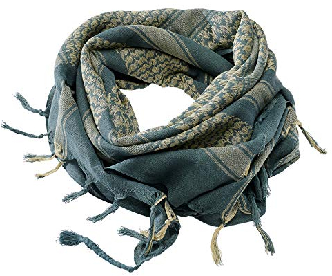 Brandit Shemag Scarf, Petrol-Khaki, 110x110