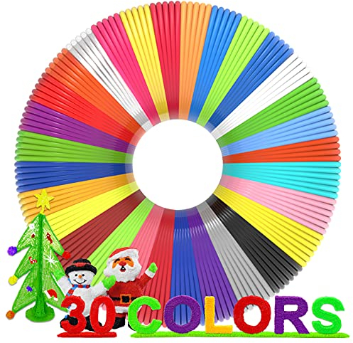 dikale 1.75mm 3D Stift Filament PLA Nachfüllungen 30 Farben, jede Farbe 3 Meter, glatte Druck Nachfüllungen für 3d Drucker Stift