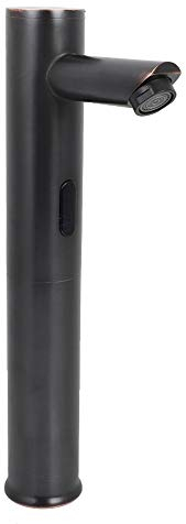 Rubinetto Sensore Intelligente per Bagno con Tecnologia Infrarossi Automatica in Ottone Nero - Risparmio Energetico per Lavabo Monocomando Freddo e Caldo