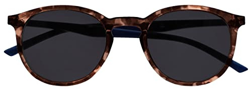 OPULIZE Met Lunettes de Lecture Solaire Monture Ronde et Mince Charnières à Ressort Verres Teintés Anti-Rayures Écailles de Tortue Marron Hommes Femmes S60-2 +1.50