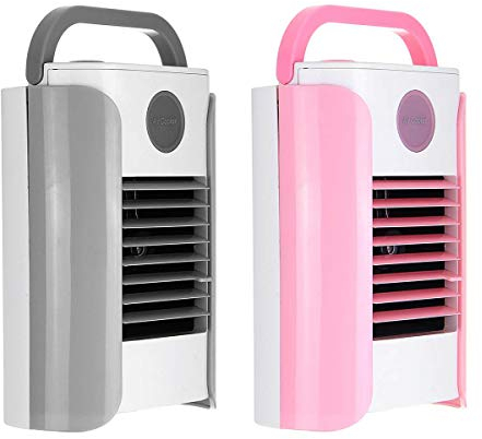 TuToy Mini Ventilador De Refrigeración Por Aire 3 Gears Usb Aire Acondicionado Portátil Ventilador De Mesa De Escritorio Bluetooth/Broadcast - Rosa