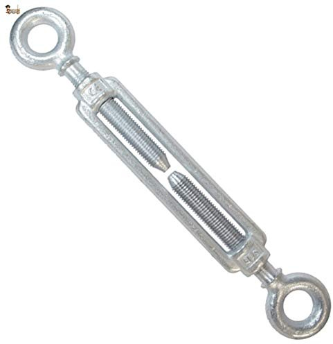 BricoLoco Tensor anilla anilla cable de acero, cuerda, alambre, tendedero, toldo. Cincado galvanizado. De métrica M-5 a M-20. Máxima capacidad de extensión. (M-10 (182 a 260 mm.), 10 uds.)