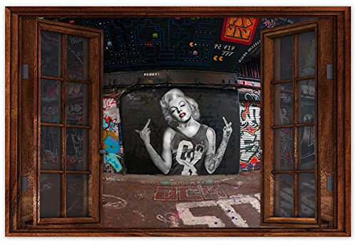 H6831M_WB Poster, Motiv: Marilyn Monroe Graffiti, 90 x 60 cm