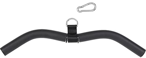 YKYR Gerade Stange, Curl Griff Rudergriff, V-förmige Druckstange, Doppel-D-Griff, Non-Slip Latzugstange, Griffe Für Seilzüge, Bizeps Trizeps Stange(50cm)