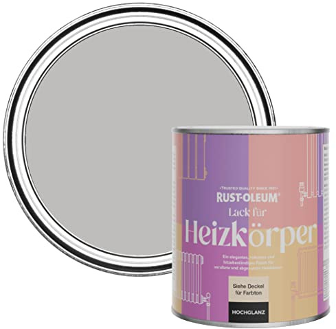 Rust-Oleum Grey Heat Resistant Radiator Paint in Gloss Finish - Flint 750ml