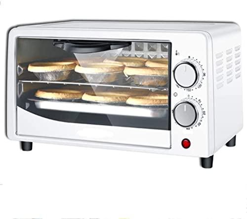 CAZARU Mini Horno de 12 litros, Horno Tostador, Horno eléctrico multifunción, Horno Tostador de encimera de convección, Happy Life