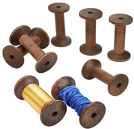 PandaHall 8 Stück Holzspulen 8 cm Nähspulen Leere Stickgarnspule Drahtwebspulen Für Stickerei-Nähmaschinen Drahtfaden Schnur Schmuck Kettenverpackung