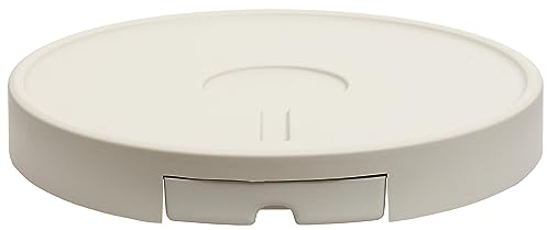 HEYQK Pflanzenroller Blumentopf mit unsichtbare Räder, rollender Pflanzenständer für Außen- und Innenbereich, 420 mm, Milchig Weiß maximale Tragfähigkeit 200 kg (2 Stück)