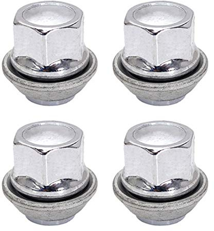 Radbolzen,Radschraube 4 Stücke M12x1.5 Ersatzrad Muttern Legierung 19mm Passend für Ford C-Max Cortina Fokus Chrom