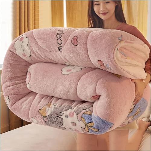 Verdickte Bettdecke, Verdickte Lamm-Kaschmir-Decke, Winterweiche, Warme Kaschmir-Steppdecke, Atmungsaktive, Wärmende, Flauschige Plüsch-Steppdecke, Langlebige, Heim-Schlafzimmer-Doppel-/Twin-Größe (C