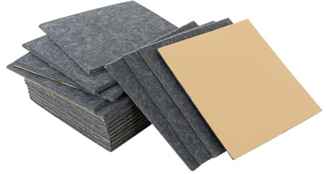 HOARLICN 18 Stück Akustische Platte, Akustikplatten Selbstklebend Hohe Dichte Schallabsorber Wand Akustische Behandlungen Geeignet Für Wohnzimmer, Büro, Spielzimmer, Dunkelgrau