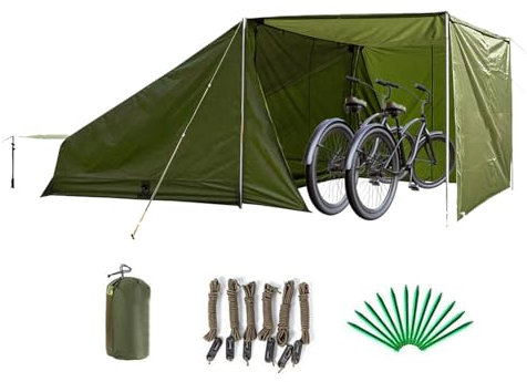 YSMSMZJK Zeltgarage mit Abnehmbarem Schattentuch Fahrradgaragen Geeignet für Camping und Radfahren Motorrad Zelt Fahrrad Unterstand
