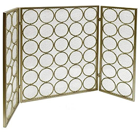LMAYYLD Stabiler Kaminschutz-Vorhang aus Metallgitter, Fantastische Brandschutz-Sicherheitsabdeckung für Marmor-Kamine It's so Kind of You