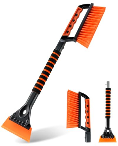 SINGARO Ice Scraper and Snow Brush for Car Windshield, Snow Scraper for Car, Snow Winter Car Necessities, Multi Functional Car Snow Removal Tools, Car Accessories Gift for Women and Man (Enhanced)