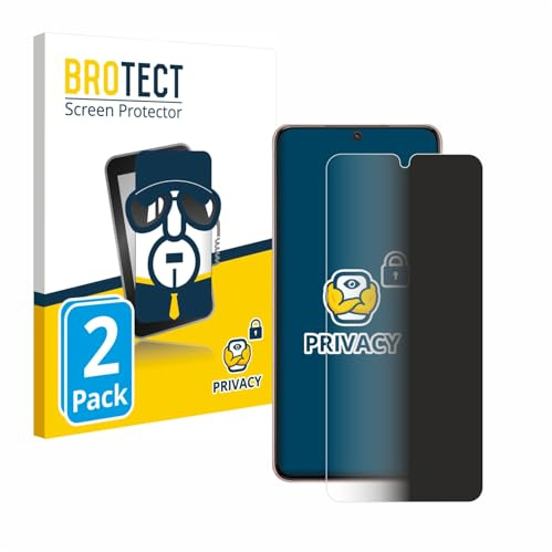 BROTECT Blickschutzfolie für Samsung Galaxy S21 | 2 Stück Anti-Spy Displayschutz Made in Germany Smartphones und Handys Privacy Screen Protector Blaulichtfilter Klare Folie