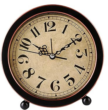 BESTOYARD Reloj Despertador Retro De Mesa Clásico, Silencioso, Diseño Vintage, Material Seguro y Duradero, para Dormitorio, Sala De Estar y Oficina, Reloj Decorativo Funcional