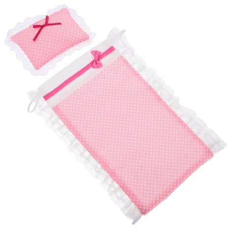 ERINGOGO 1ensemble Mini Bedding Kit pour Maison De Poupées Draps Et Mini Oreiller pour Accessoires De Chambre De Poupée Décorations Miniatures De Lit