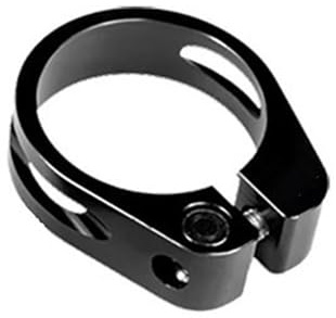 Janmobrian Sattelklemme,Sattelkloben Fahrrad-Sattelstützenklemme aus Aluminiumlegierung, 31,8/34,9/37 mm, Mountainbike-Sattelstütze, Fahrradteile(37mm Black)