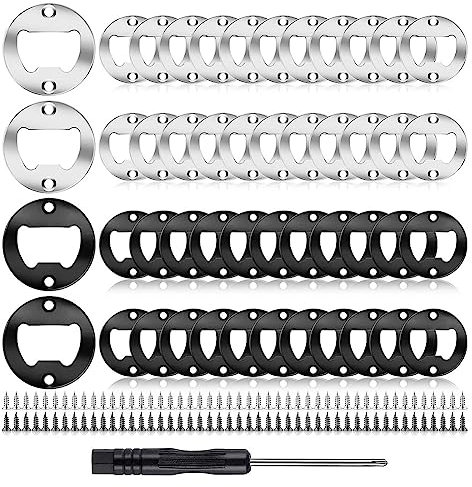 Lonrtesw 1 Set Rotondo Apribottiglie Fai-da-Te Kit Hardware Apri Birra Fai-da-Te Apribottiglie Rotondo Fai-da-Te Apribottiglie Hardware Nero +