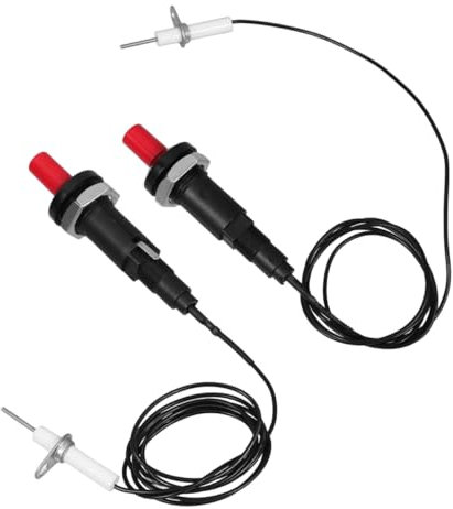 POPETPOP Accenditore a Scintilla Elettronico per Fornelli a Gas e Barbecue 2 Pezzi, Accenditore Piezoelettrico Portatile Compatto, Ricambio Sicuro per Cucine da Esterno e Campeggio