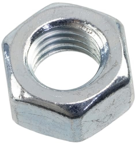 AERZETIX - Set di 120 dadi esagonali M7 con filettatura metrica - acciaio zincato - colore argento - assemblaggi meccanici ed elettronici - progetti fai da te