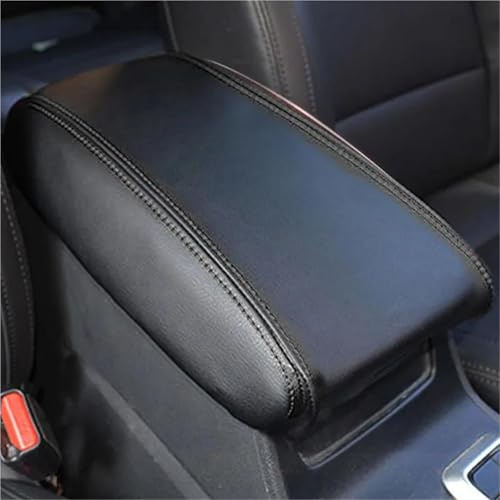 UJNHEQ Housse d'accoudoir de Console Centrale Housse De Protection en Cuir PU pour Accoudoir Central De Voiture, Accessoires D'intérieur pour Hyundai pour Tucson 2015-2018(Noir)